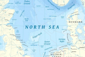 Северно море е характерно, местоположение на картата и с кои държави граничи